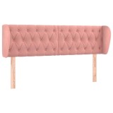 Cumpara ieftin Tablie de pat cu aripioare roz 163x23x78/88 cm catifea