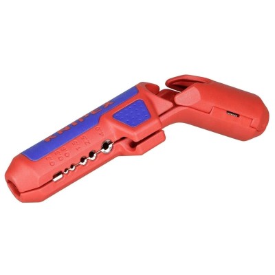 Taietor de teava ondulata si dezizolator ErgoStrip Knipex 16 95 01 SB, O13-32 mm foto