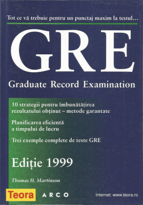 G.R.E. Graduate Record Examination - Thomas H. Martinson foto