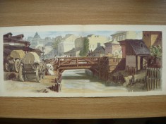 PREZIOSI - BUCURESTII IN 1869 - POD PE DAMBOVITA foto