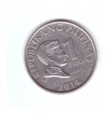 Moneda Filipine 1 piso 2014, stare buna, curata