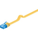 Cablu de retea RJ45 CAT 6A flat UTP 1m Galben, Goobay 96307