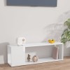 Gossi comoda tv, alb extralucios, 100x24x32 cm, pal
