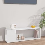 VidaXL Comodă TV, alb extralucios, 100x24x32 cm, PAL