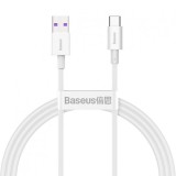 Cablu Date si Incarcare USB-A - USB-C Baseus Superior Series, 66W, 1m, Alb CATYS-02