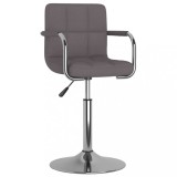 VidaXL Scaun de sufragerie, gri taupe, material textil