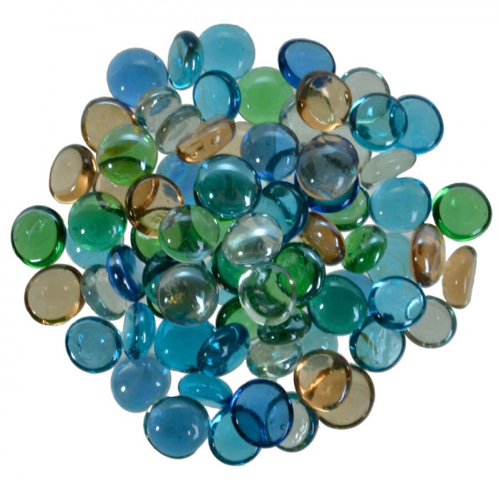 Pietre Decorative Sticlă Multicolor, Dimensiune 1.7-1.9cm, 340g