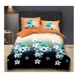 Cumpara ieftin Lenjerie de Pat 4 Piese cu Elastic - Bumbac Satinat - DNA106