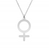 Woman - Colier personalizat simbol femeie din argint 925, Bijubox