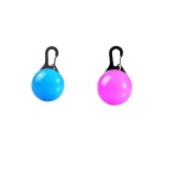 Cumpara ieftin Set 2 lumini LED pentru zgarda caini, 2 moduri de iluminare, 3x3 cm, albastru, roz