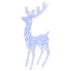 Ren de Craciun, 250 LED-uri, albastru, 180 cm, acril, XXL foto
