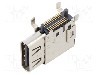 Conector USB C, versiune USB 3.2, in unghi 90&deg;, lateral, GCT - USB4200-03-A