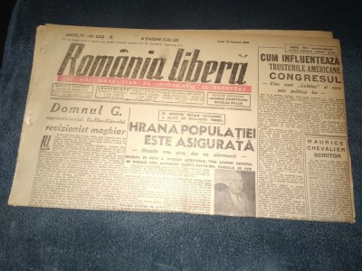 ZIAR ROMANIA LIBERA 19 AUGUST 1946 foto