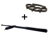 Set Autoaparare: Baston Telescopic Otel Negru 64cm + Box Craniu Negru, Ideal pentru Protectie si Siguranta