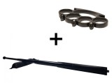Cumpara ieftin Set Autoaparare: Baston Telescopic Otel Negru 64cm + Box Craniu Negru, Ideal pentru Protectie si Siguranta