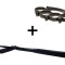 Set baston telescopic din otel, negru, 64 cm + box craniu negru