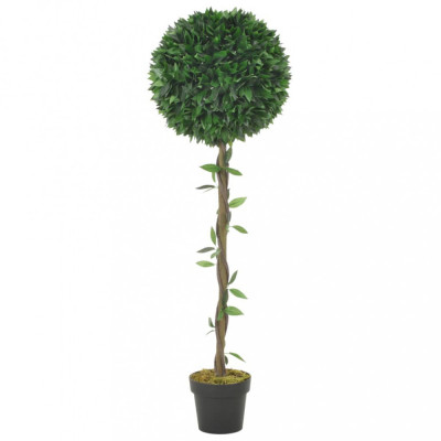 Plantă artificială dafin cu ghiveci, verde, 130 cm foto