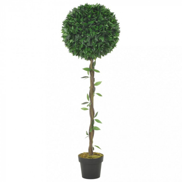 Plantă artificială dafin cu ghiveci, verde, 130 cm