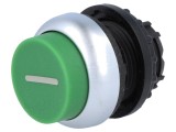 Comutator acţionat prin apăsare 22mm verde