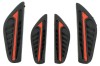 Protectii Auto Usi ALM Negru/Rosu - Set 4 Bucati - Protectie Portiere Impact