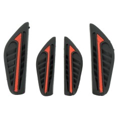 Protectie auto usa ALM negru cu rosu set 4 bucati
