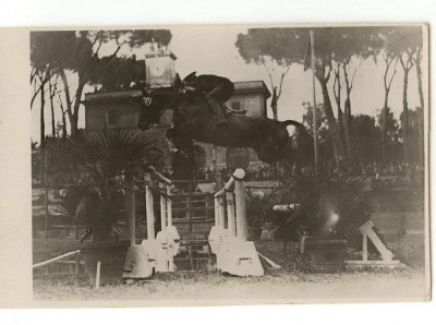 Locotenentul Tudoran cu calul Zafir - cavalerie, Concurs Roma 1935 foto