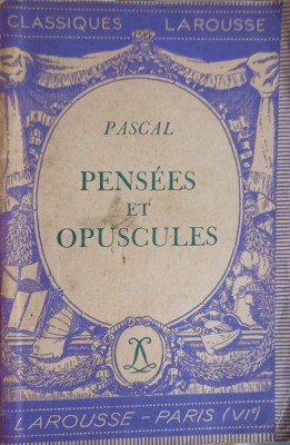 PENSEES ET OPUSCULES-BLAISE PASCAL-253802 foto