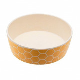 BecoBowl Bamboo bol pentru c&acirc;ini - galben L 18,5 cm / 1,65 l