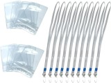 Set de 10 huse pentru legitimatie Miewaa, PVC, gri/transparent, 11.5 x 6.5 cm