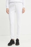 Armani Exchange pantaloni de trening femei, culoarea alb, neted, XW000824 AF10818