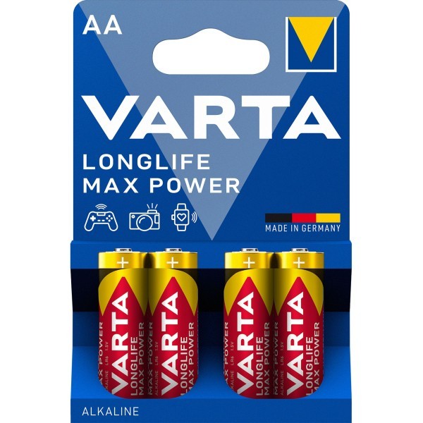 Baterie Varta Longlife Max Power 4706, AA / LR6, Set 4 bucati