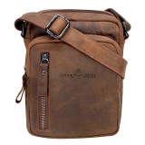 Borseta barbati din piele naturala Greenwood&reg; Nili 15x20x9 cm &ndash; usoara, incapatoare, design vintage