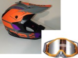Cumpara ieftin Casca Moto Cross Enduro Downhill Atv Oem cu Ochelari 100% Marimi S M L Policarbonat ABS