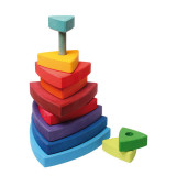Turn cu triunghiuri colorate, 11 piese