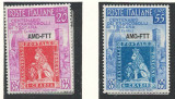 Trieste, Zone A 1951 Mi 139/40 MNH - 100 de ani de timbre, Nestampilat