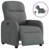 VidaXL Fotoliu rabatabil electric, gri &icirc;nchis, material textil