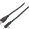 Cablu USB 3.0 A la C unghi 0,5m negru
