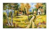 Cumpara ieftin Tablou peisaj de toamna tarzie pictat manual, Oaza de liniste, 100x60cm ulei pe panza Constantin Feraru