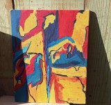 Pictura abstracta, semnat autor strain, Abstract, Ulei