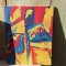 Pictura abstracta, semnat autor strain