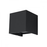 Lampă De Perete Luca Negru Aluminiu 1 Bec Pătrat Modern De Interior