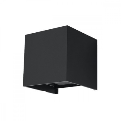 Lampă De Perete Luca Negru Aluminiu 1 Bec Pătrat Modern De Interior foto
