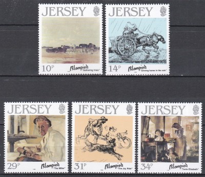 Jersey 1986 - Centenarul nașterii lui Edmond Blampieds, MNH foto