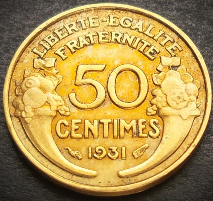 Moneda istorica 50 CENTIMES - FRANTA, anul 1931 * cod 3706 A