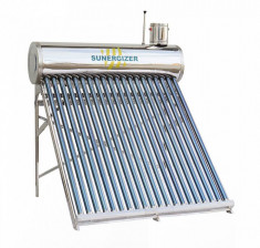 Kit solar nepresurizat compact | boiler inox 150 litri | 15 tuburi vidate | Vas... foto