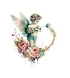 Cumpara ieftin Sticker decorativ Cupidon, Multicolor, 55 cm, 6117ST, Oem