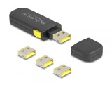 Set 4 buc USB-A port blocker + cheie, Delock 22031