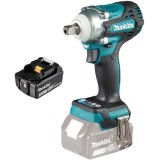 Makita DTW301Z + BL1830B - Masina de insurubat cu impact patrat 1/2 inch 330 Nm M10-M20 + Acumulator Li-Ion 18 V 3 Ah