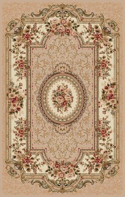 Covor Model Lotos 571-110, Marime 60 x 110 cm, Bej, Inaltime Fir 8 mm, Antialergic, Polipropilena, Living, Dormitor, Sufragerie, Birou foto