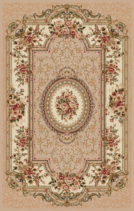 Covor Model Lotos 571-110, Marime 60 x 110 cm, Bej, Inaltime Fir 8 mm, Antialergic, Polipropilena, Living, Dormitor, Sufragerie, Birou